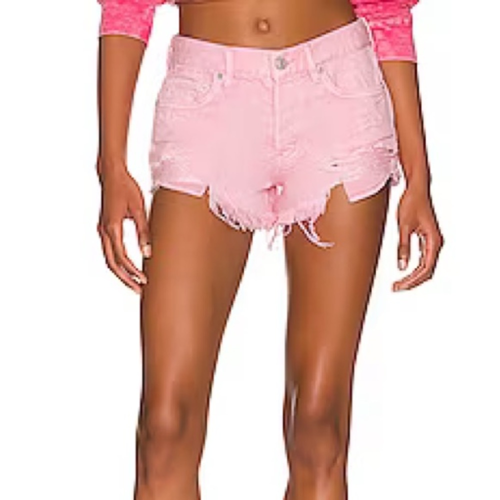 Size 24 free people shorts pink brand new